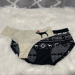 Buy 1 Get 1 For Free Size X-Small Pink By Victoria’s Secret Panties Gray & Black